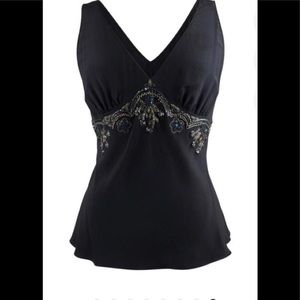 Dior silk v neck top